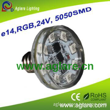 Aglare Lighting  rgb 8pcs 5050SMD AC24V e14 amusement led